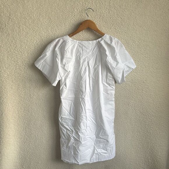 Madewell V-Neck Mini Shirtdress Womens XS White - Picture 4 of 12